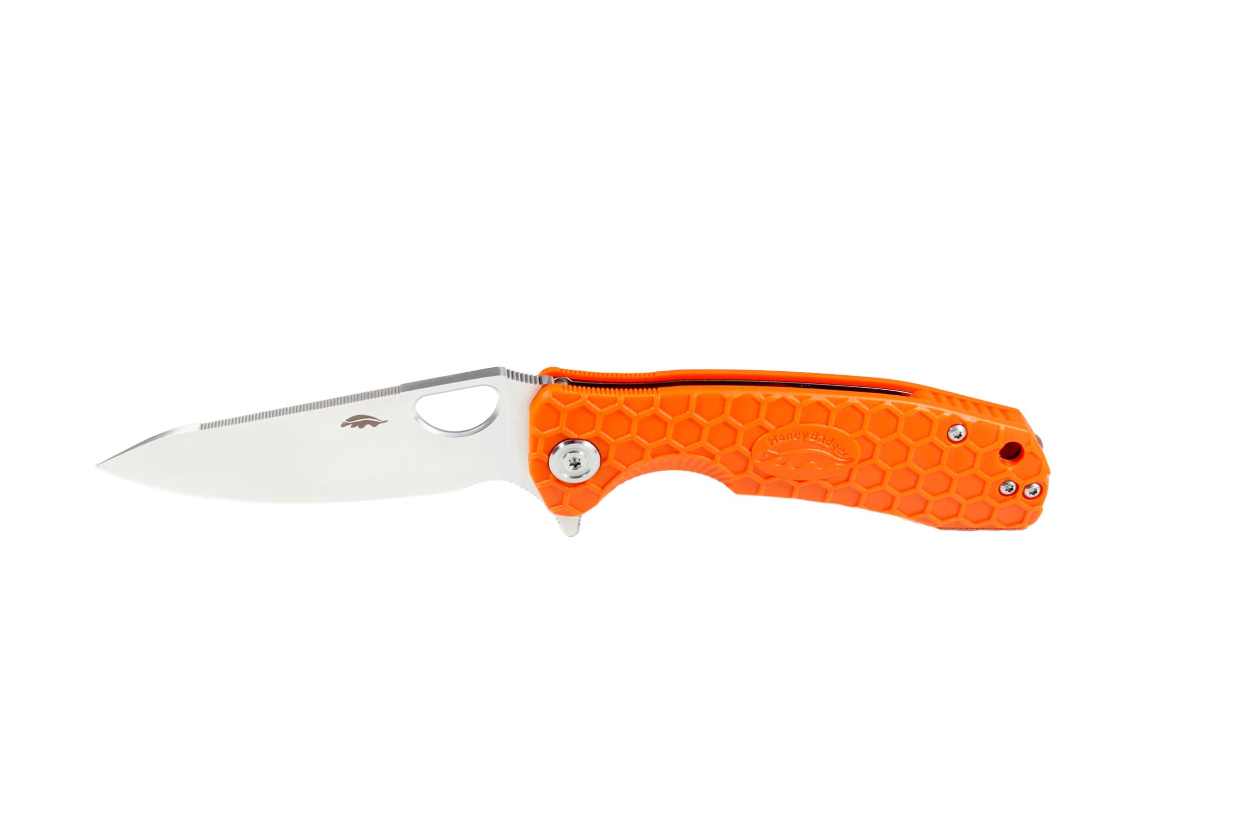 Honey Badger Leaf 8Cr13MoV – Large — Orange