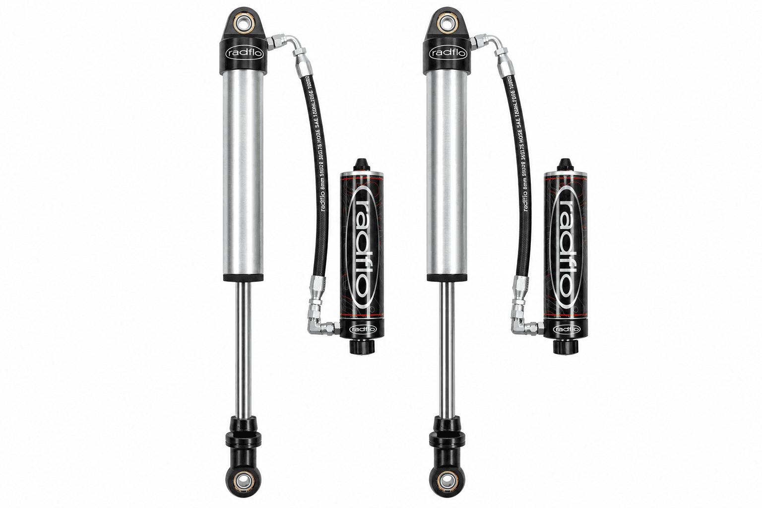 Radflo Suzuki Jimny 2.0 " Front Shocks With Remote and Compression Adjuster with 5/8 Inch Shaft