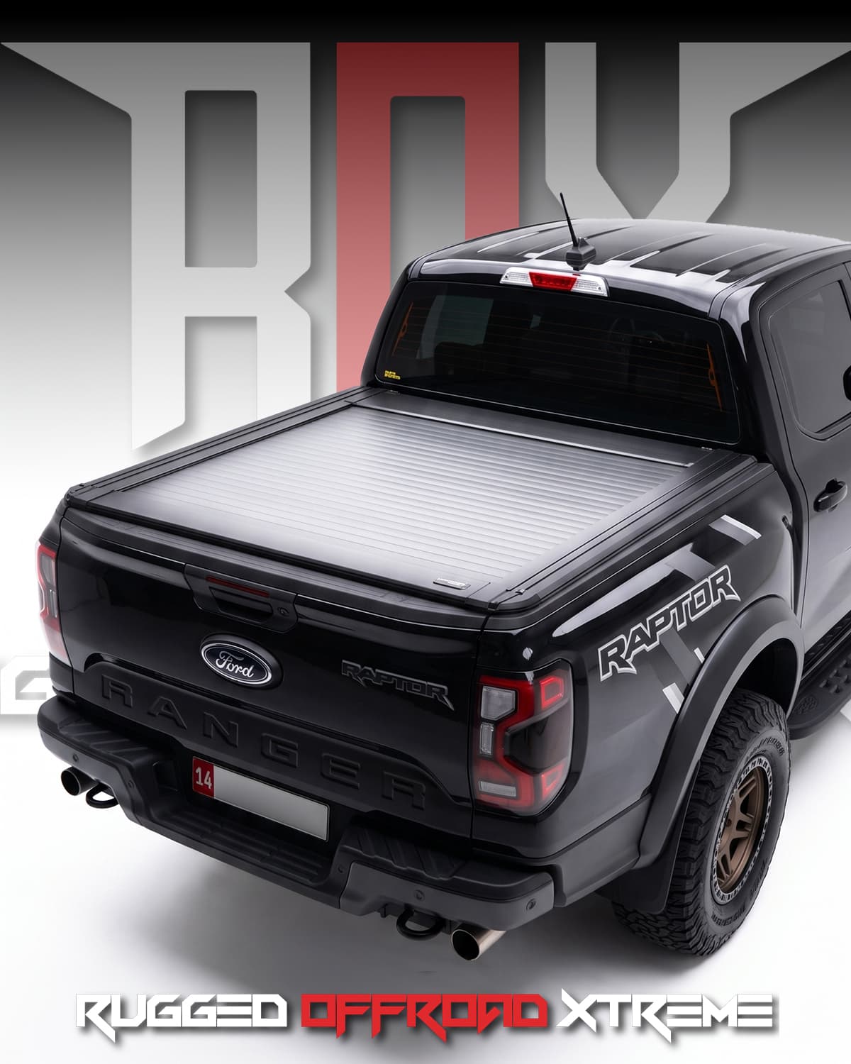 Rox Retractable Tonneau Cover-Manual, 2023 + Ford Ranger XLT / Ranger Raptor Double Cab