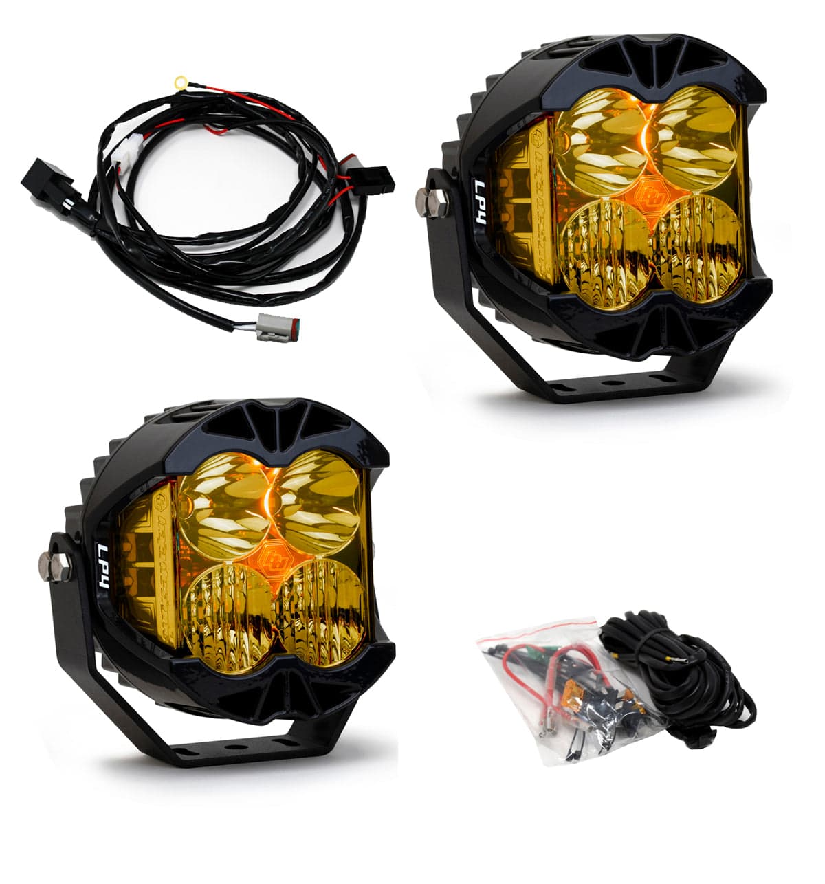 Baja Designs LP4 Pro Amber Driving Combo Pair