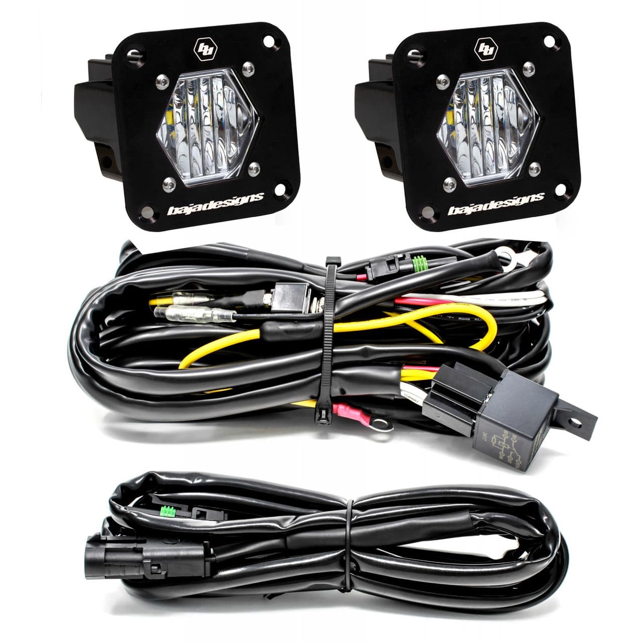 Baja Designs S1 Pair Wide Cornering LED Flush Mount Reverse kit