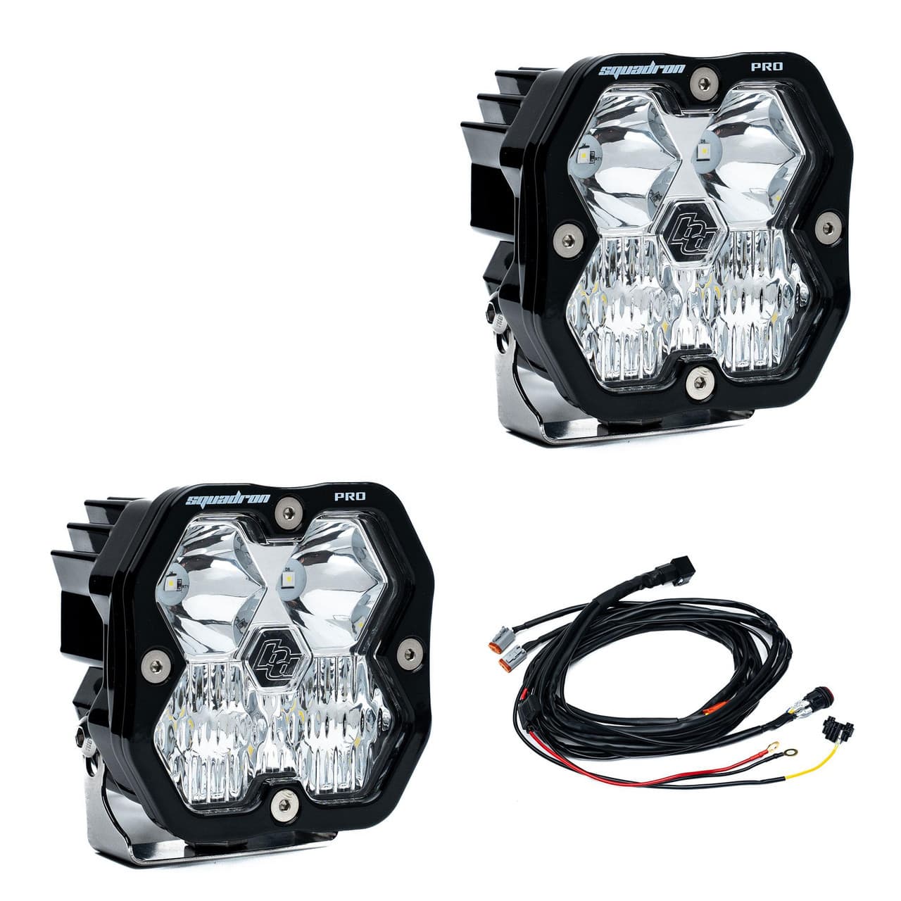 Baja Designs Squadron 2.0 Pro Clear Driving combo LED Auxiliary Light Pod Pair
