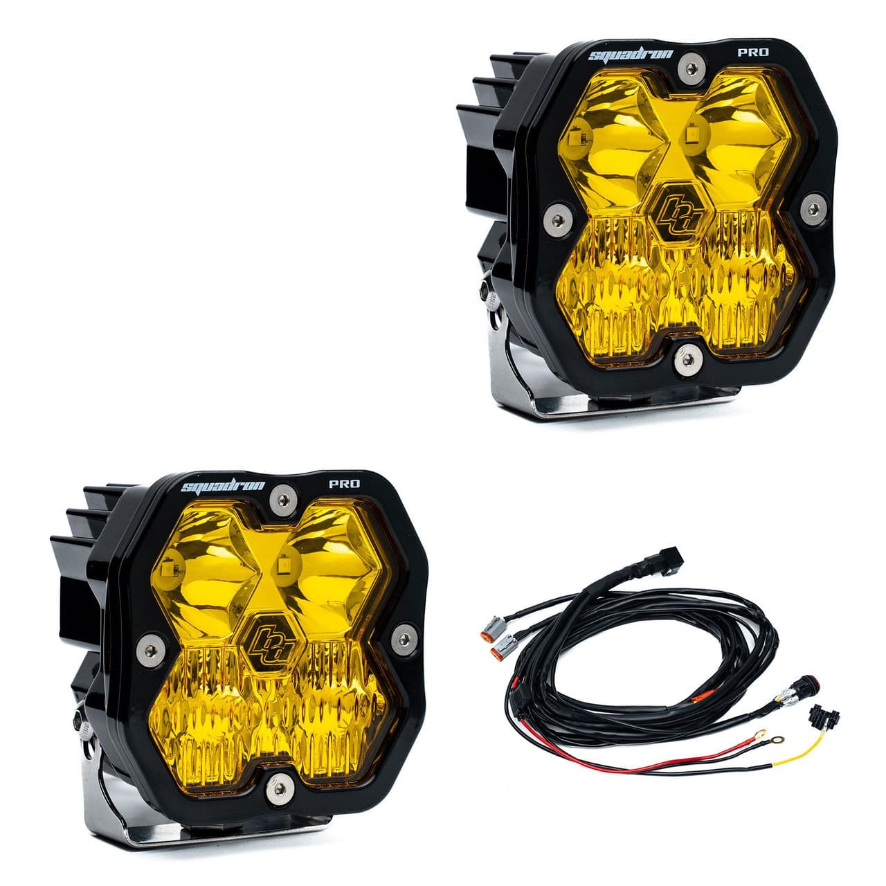 Baja Designs Squadron 2.0 Pro Amber Driving Combo LED Light Pair