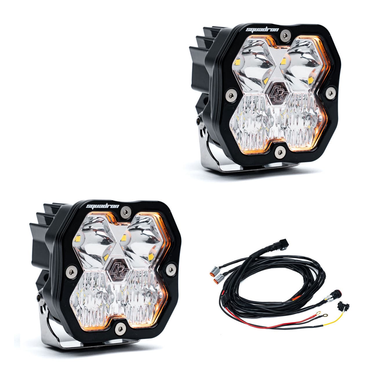 Baja Designs Squadron 2.0 Sport Clear Driving Combo LED Auxiliary Light Pod Pair