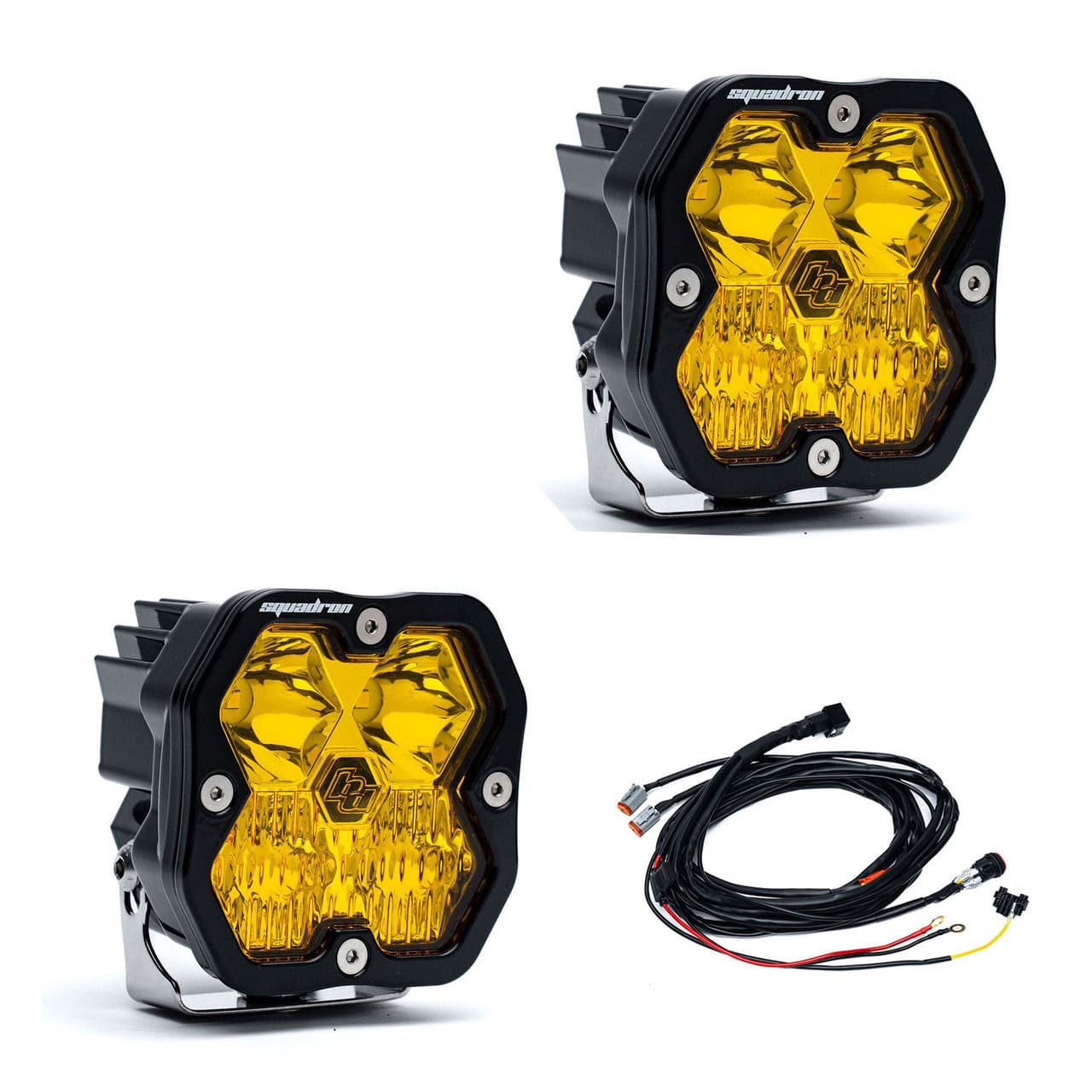 Baja Designs Squadron 2.0 Sport Amber Driving Combo LED Auxiliary Light Pod Pair