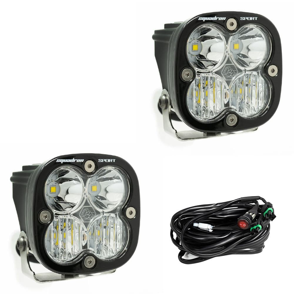 Baja Designs Squadron Sport Pair Driving combo clear