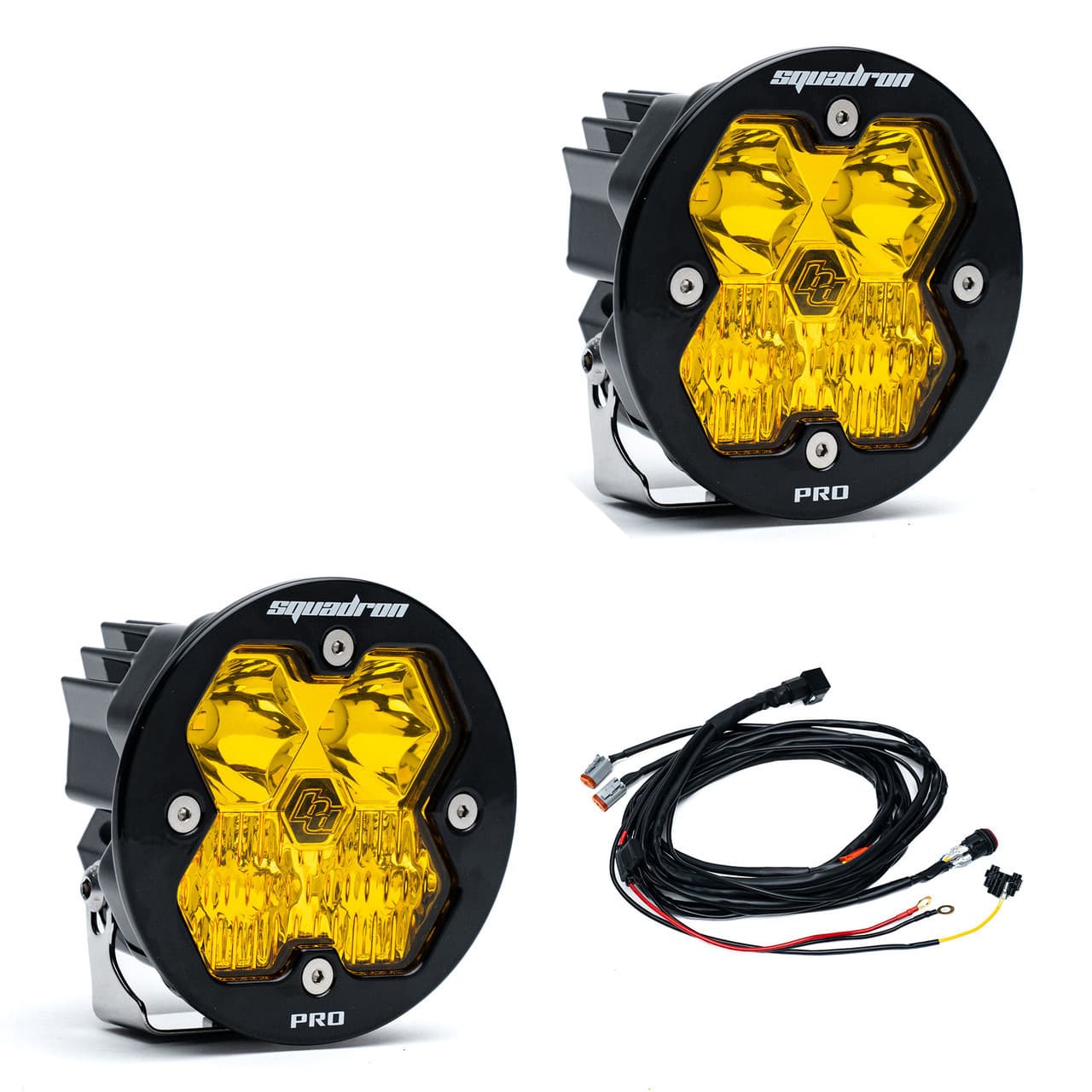 Baja Designs Squadron-R 2.0 Pro Amber Driving Combo LED Light Pair