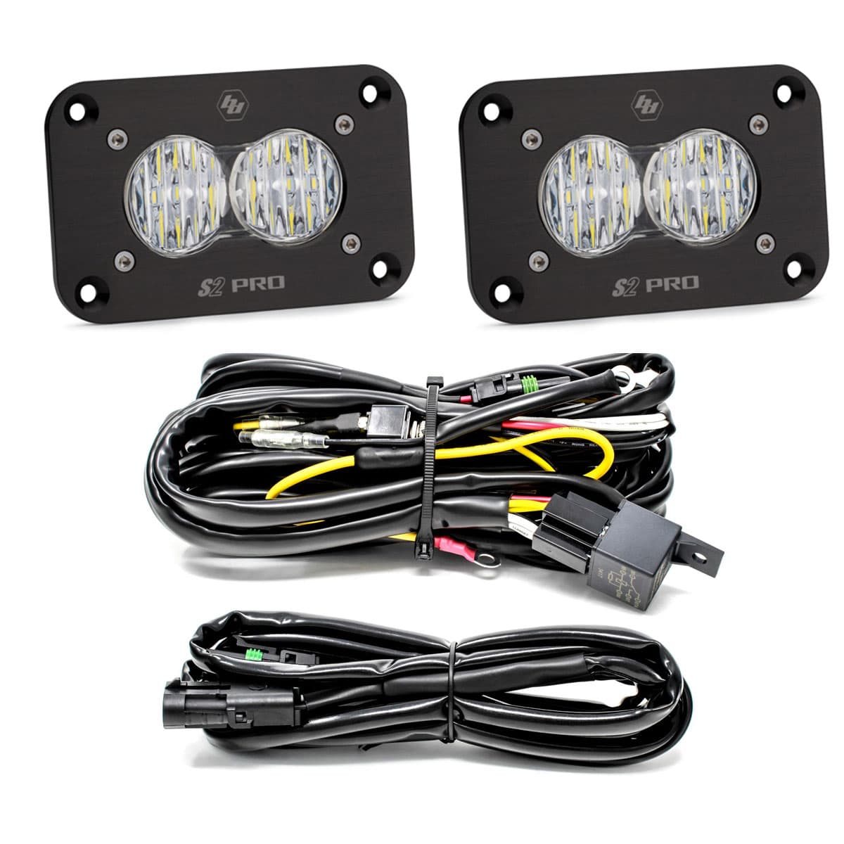 Baja designs S2 Pro Clear Wide Cornering Flush Mount LED Light Pod Reverse Kit
