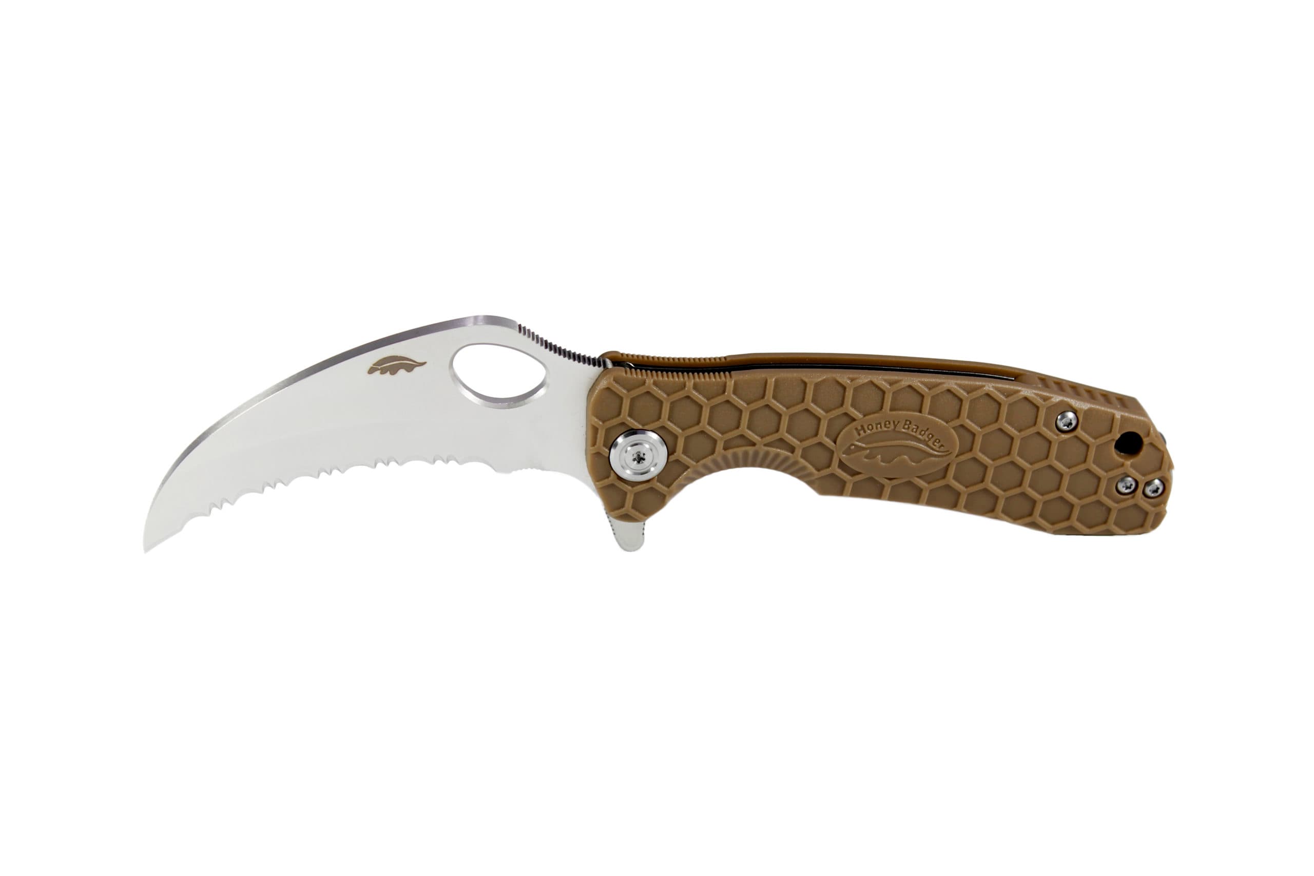 Honey Badger Claw Serrated – Medium — Tan