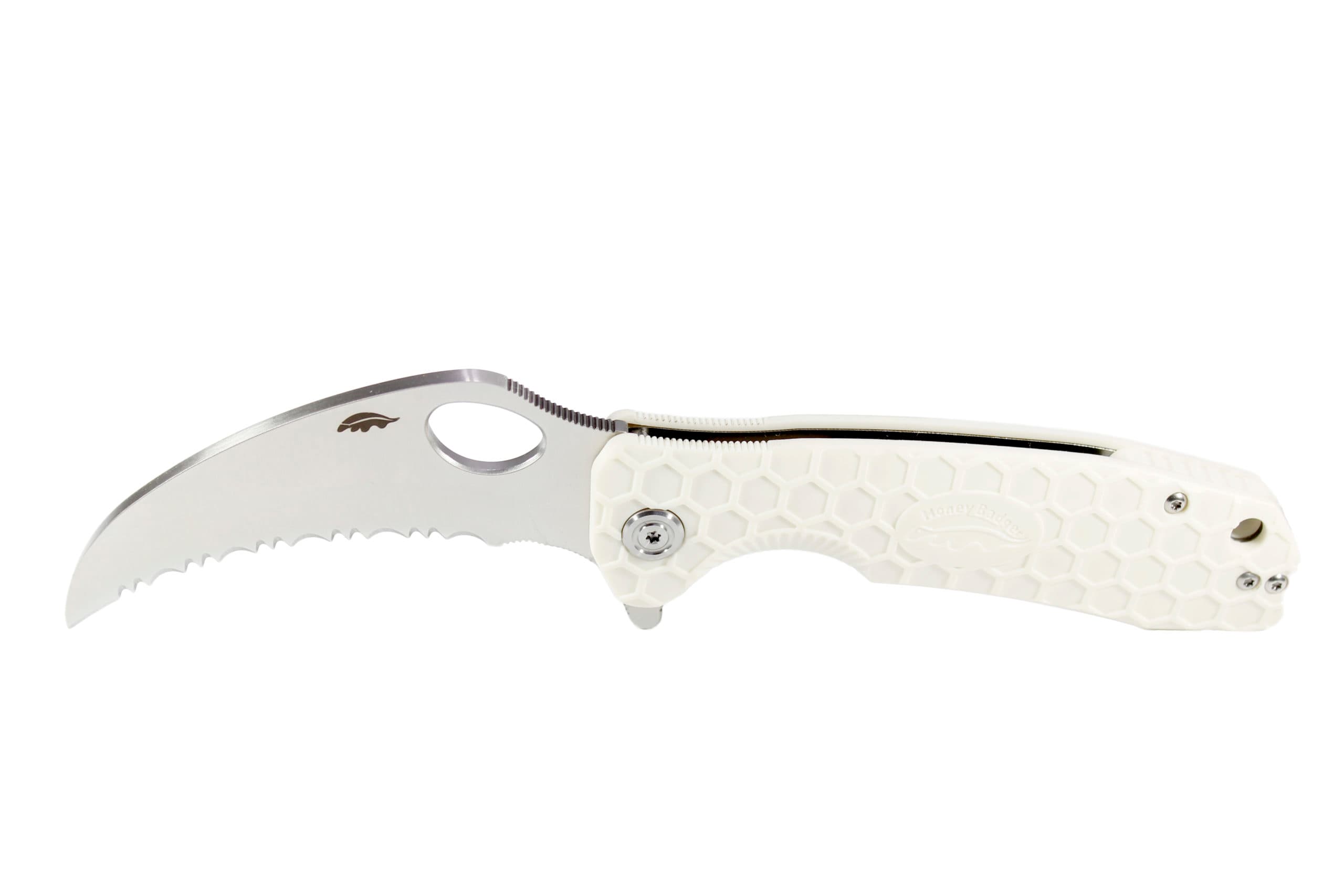 Honey Badger Claw Serrated – Large — White