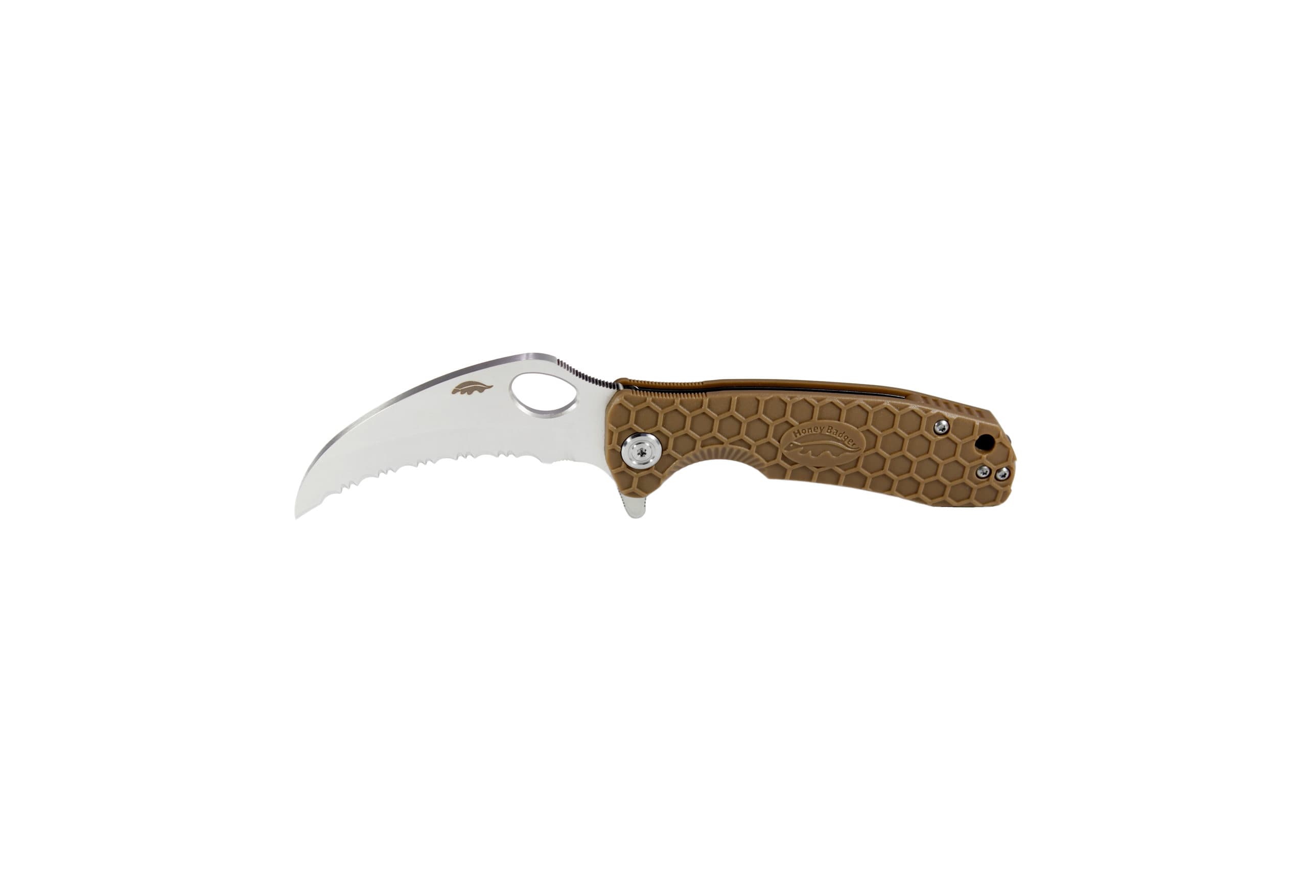 Honey Badger Claw Serrated – Small — Tan