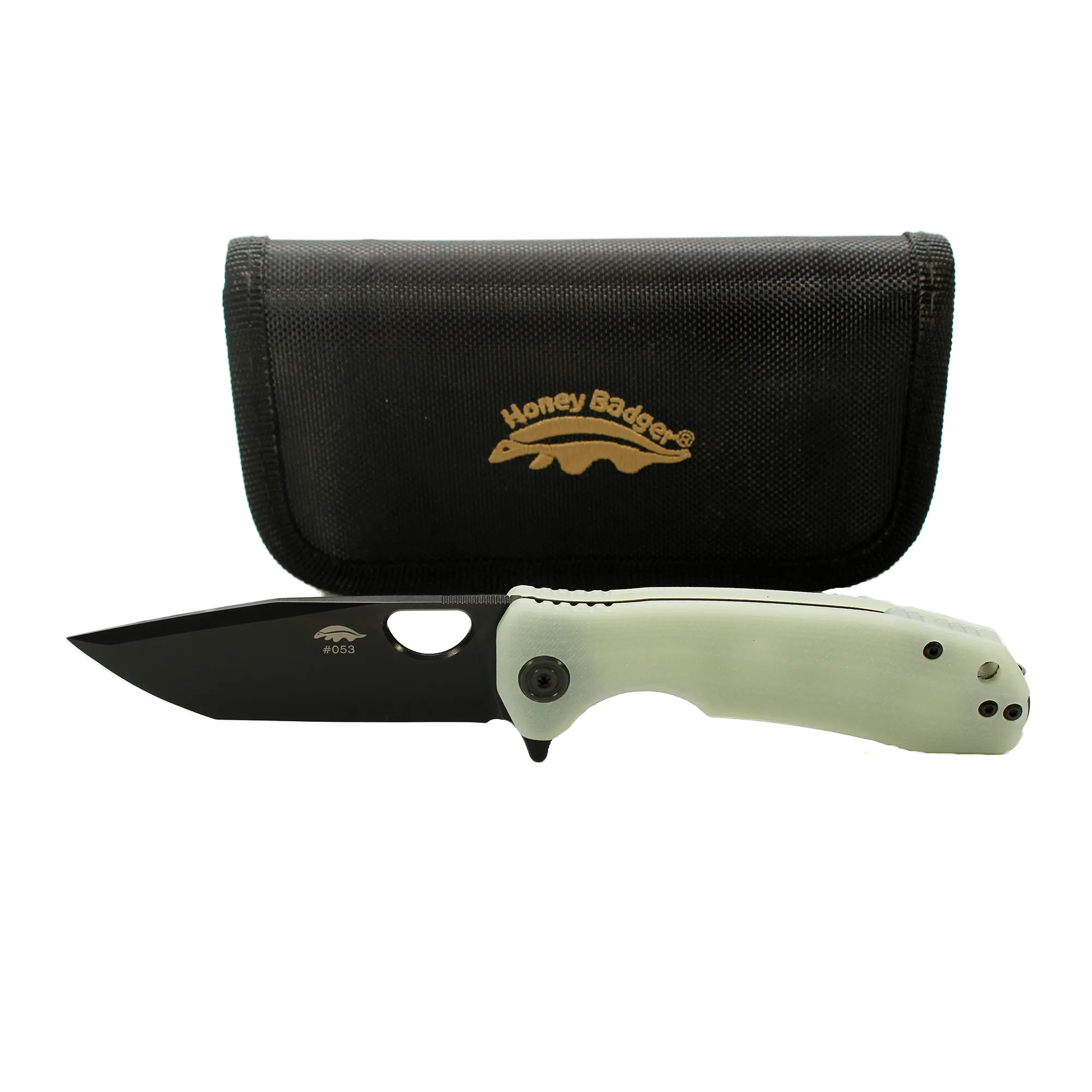 Honey Badger Tanto Black DLC D2 Jade G10 – Medium Jade (Llimited Edition)