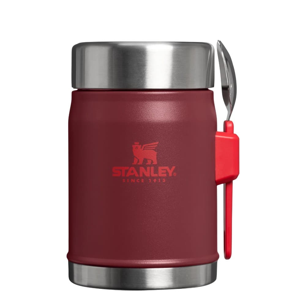 Stanley Classic Legendary Food Jar 0.4L With Spork — Cranberry