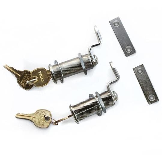 Full-size system drawer lock set (two) witih matching keys (two)
