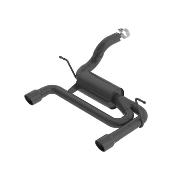 Jeep Wrangler JL 3.6L 18-27 S-Type Axle-Back Exhaust, Black Tips
