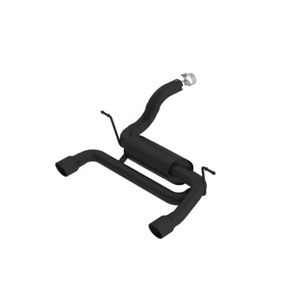 Jeep Wrangler JL 2.0 18-27 ATAK Axle-Back Exhaust Black, Black Tips