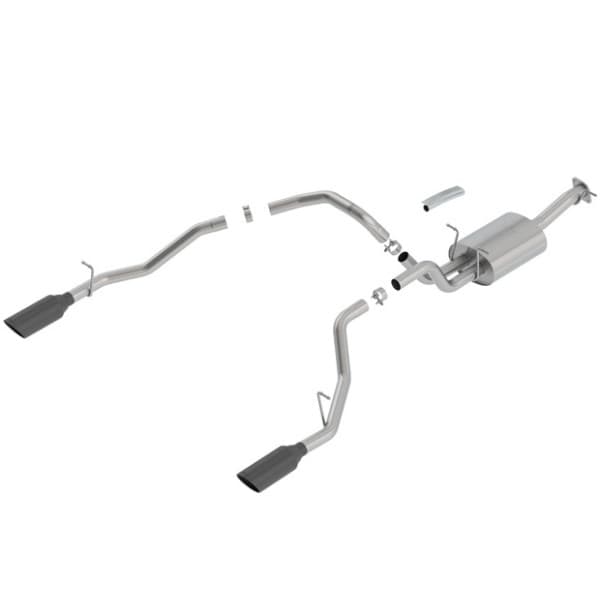 Dodge Ram 1500 New 19-27 5.7L Through Bumper S-Type Cat-Back Exhaust, Black Tips