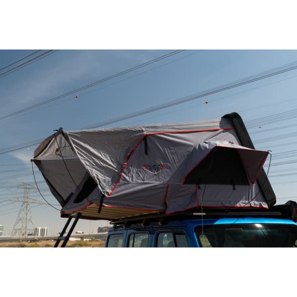 Professional Series Roof Top Tent, with Sky View, 1.6m, Hard Shell, Smooth Black
